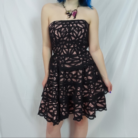Betsey Johnson Dresses & Skirts - Sold🖤Betsey Johnson lace tiered dress